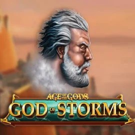 Age Of The Gods: God of Storms game by Playtech – logo hosted on Lizaro Casino