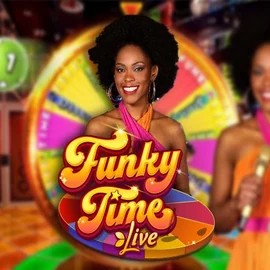 Funky Time slot logo by Evolution at Lizaro Casino