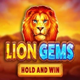 Lion Gems Hold and Win by Playson, showcased at lizzarocasino.com – game logo