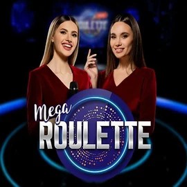 Mega Roulette online game logo by Pragmatic Play on lizzarocasino.com