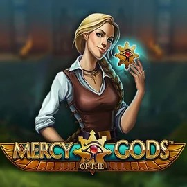 Mercy Of The Gods slot logo by NetEnt at Lizaro Casino