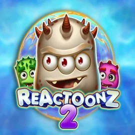 Reactoonz 2 slot logo by Play'n GO at Lizaro Casino