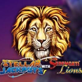 Official Jackpots logo: Stellar Jackpots with Serengeti Lions by Lightning Box Game at Lizaro Casino